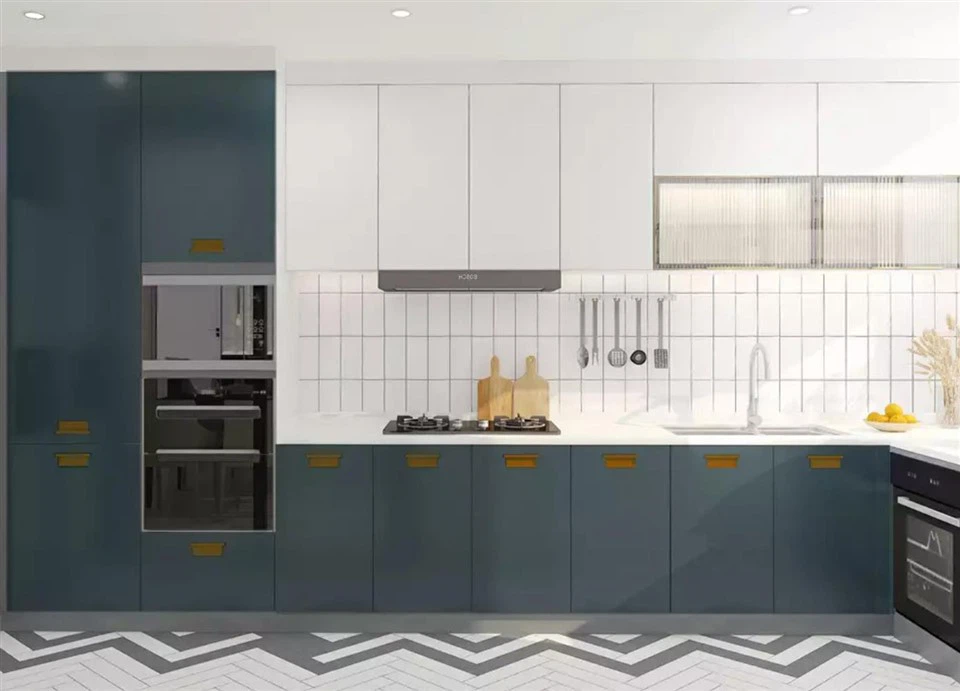 Mobili da cucina in legno massello blu