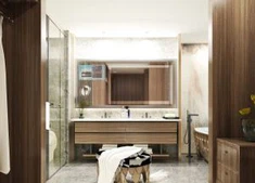 Mobile da bagno personalizzato in melamina