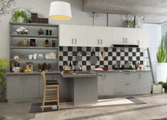 Armadi da cucina minimalisti in melamina