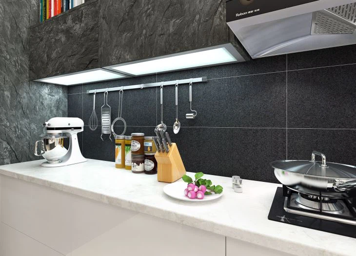 U-Shape Melamine Kitchen Cabinet
