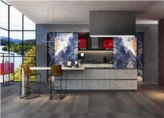 Cucina ad isola funzionale