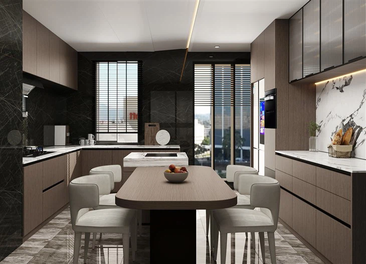 Sleek Modern Kitchen Cabinet